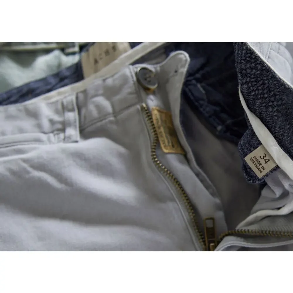 Men's Gray Chino Shorts by Jachs New York Summer Travel Casual Sz. 34
